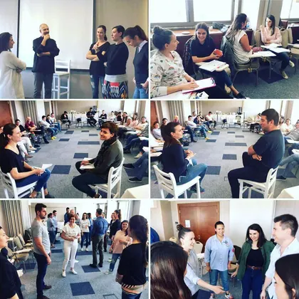Kurumsal NLP eğitimi, liderlik ve ekip gelişimi sınıf içi uygulama fotoğrafı 17