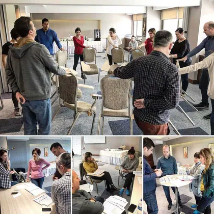 Kurumsal NLP eğitimi, liderlik ve ekip gelişimi sınıf içi uygulama fotoğrafı 18