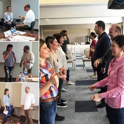 Kurumsal NLP eğitimi, liderlik ve ekip gelişimi sınıf içi uygulama fotoğrafı 63