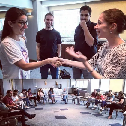 Kurumsal NLP eğitimi, liderlik ve ekip gelişimi sınıf içi uygulama fotoğrafı 70