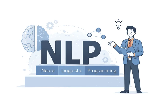 NLP bilimsel araştırma kaynaklarını temsil eden akademik görsel