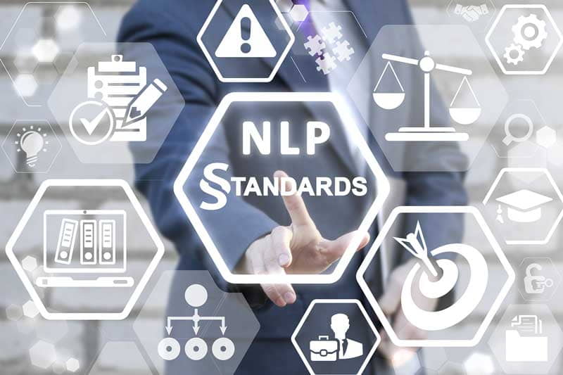 NLP eğitim standartları ve sertifika basamaklarını temsil eden görsel