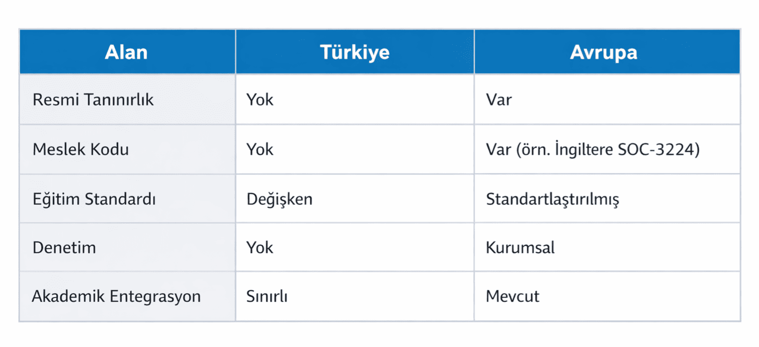 Türkiye ve Avrupa'da NLP yapılarını karşılaştıran görsel